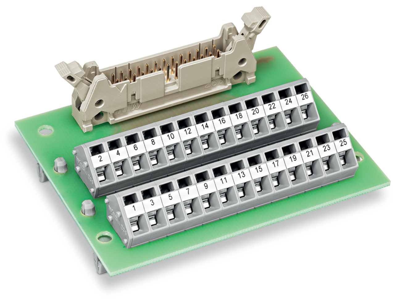 Interface module; Pluggable connector per DIN 41651; 14-pole; PCB terminal blocks, double-row; with mounting feet; 2,50 mm