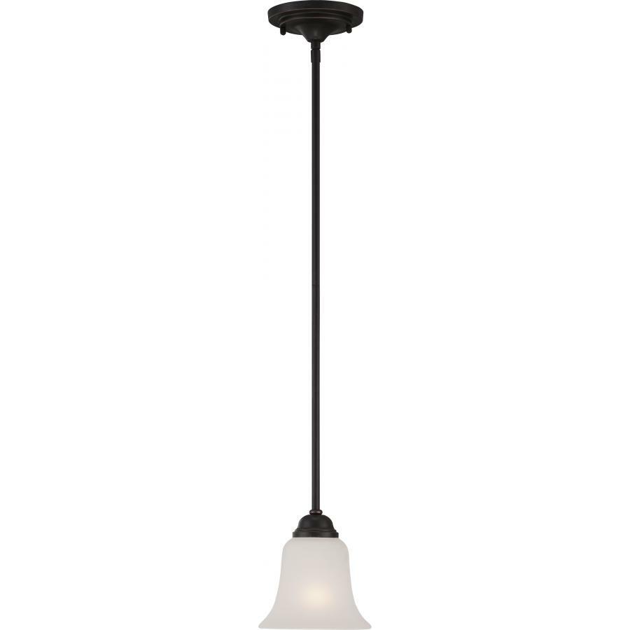 Elizabeth 1 Light Mini Pendant with Frosted Glass Sudbury Bronze