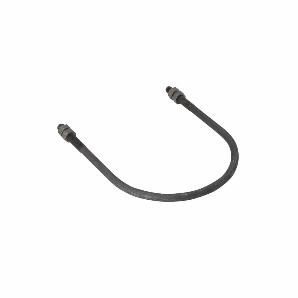 Eaton B-Line series U-bolt, 10" H x 4" D, Steel, 2114 load cap, 1/2"-13 rod size, 3" thread len, 750 temp, U-bolt with 4 hex nuts