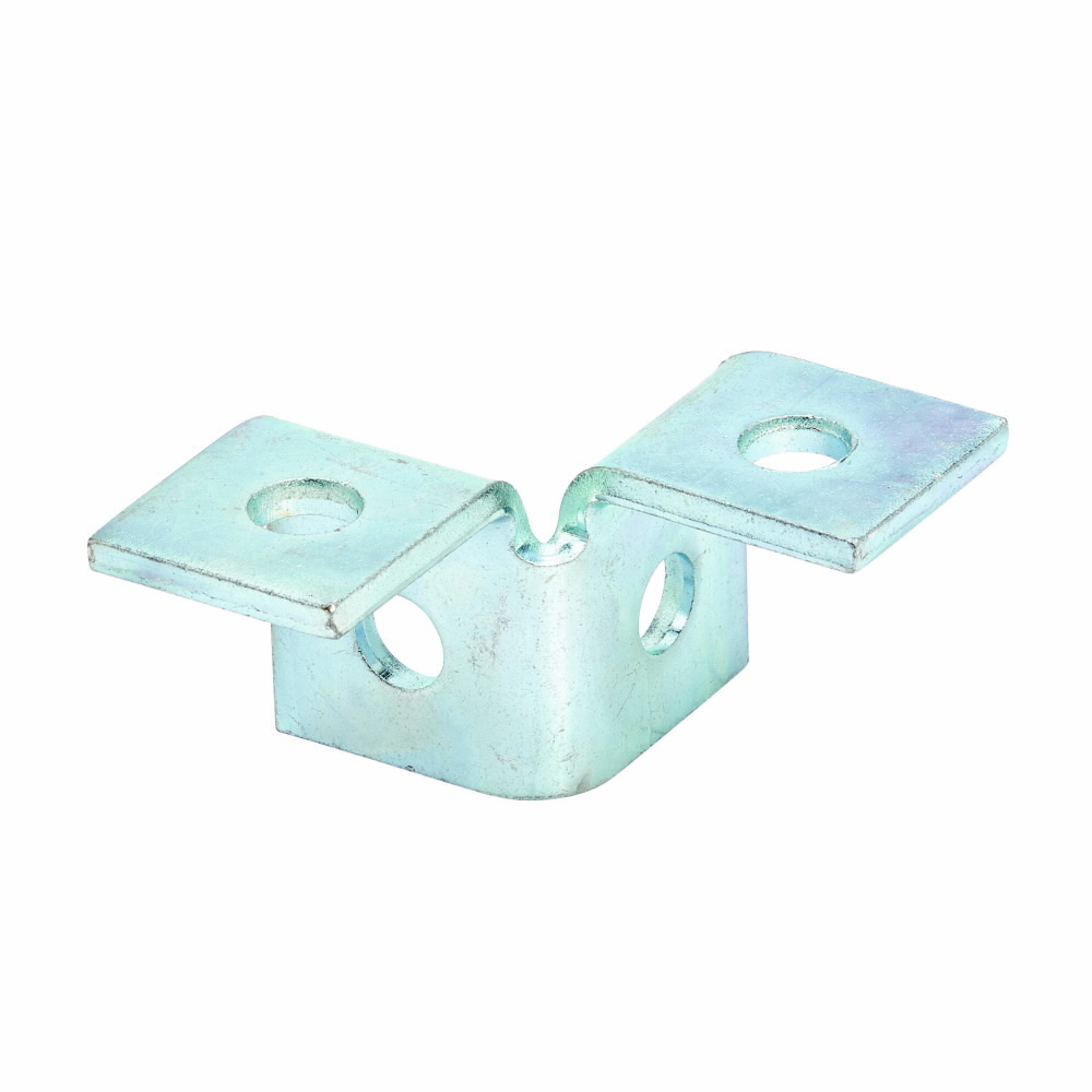 Eaton B-Line series corner connection, 2.06" H x 3.5" L x 1.62" W, Steel, Electro-plated, 1/4" Gauge