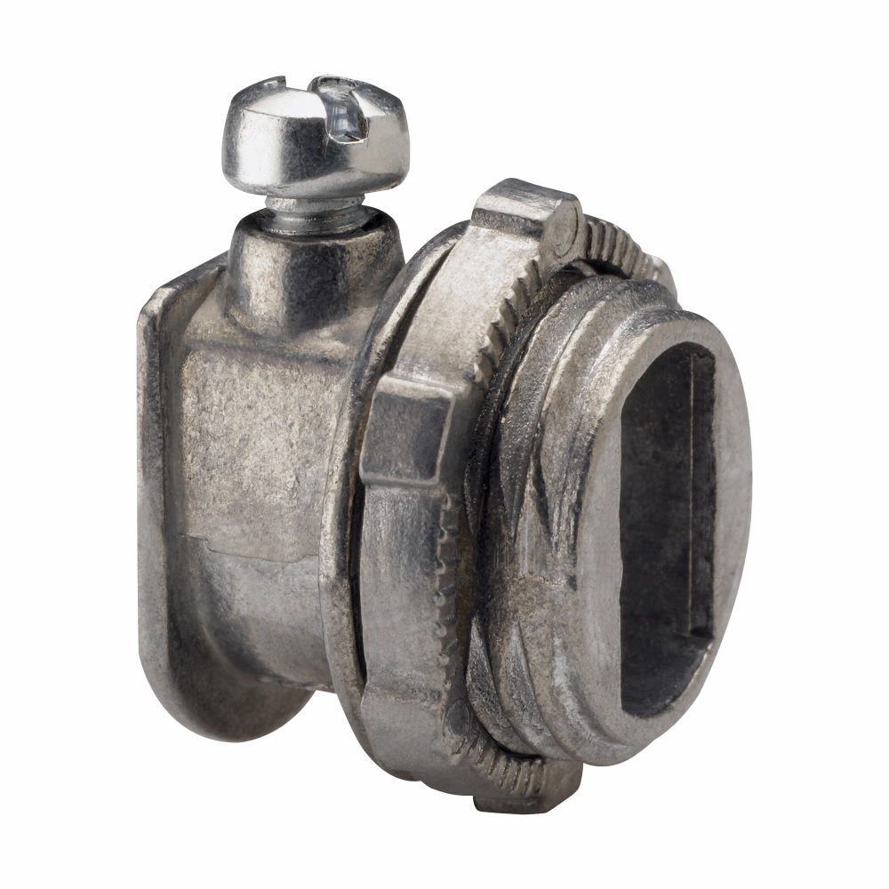 Eaton Crouse-Hinds series AC/MC set screw type connector, AC/MC , Zinc die cast, Oval, 3/8"