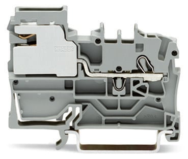1-conductor power distribution disconnect terminal block; 2.5 mm; Push-in CAGE CLAMP; 2,50 mm; gray