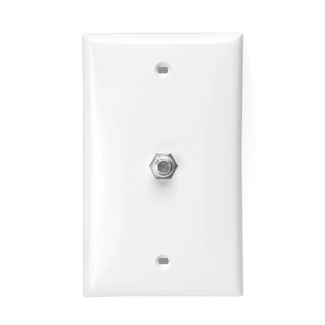 Standard Video Wall Jack, F Connector, Light Almond