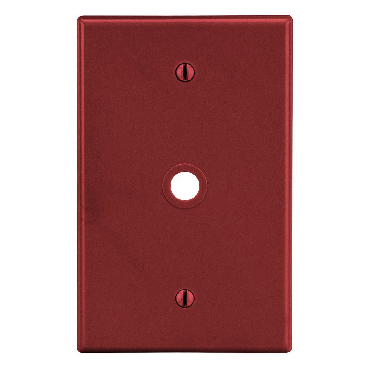Wallplate, 1-Gang, .406" Opening, Box Mount, Red