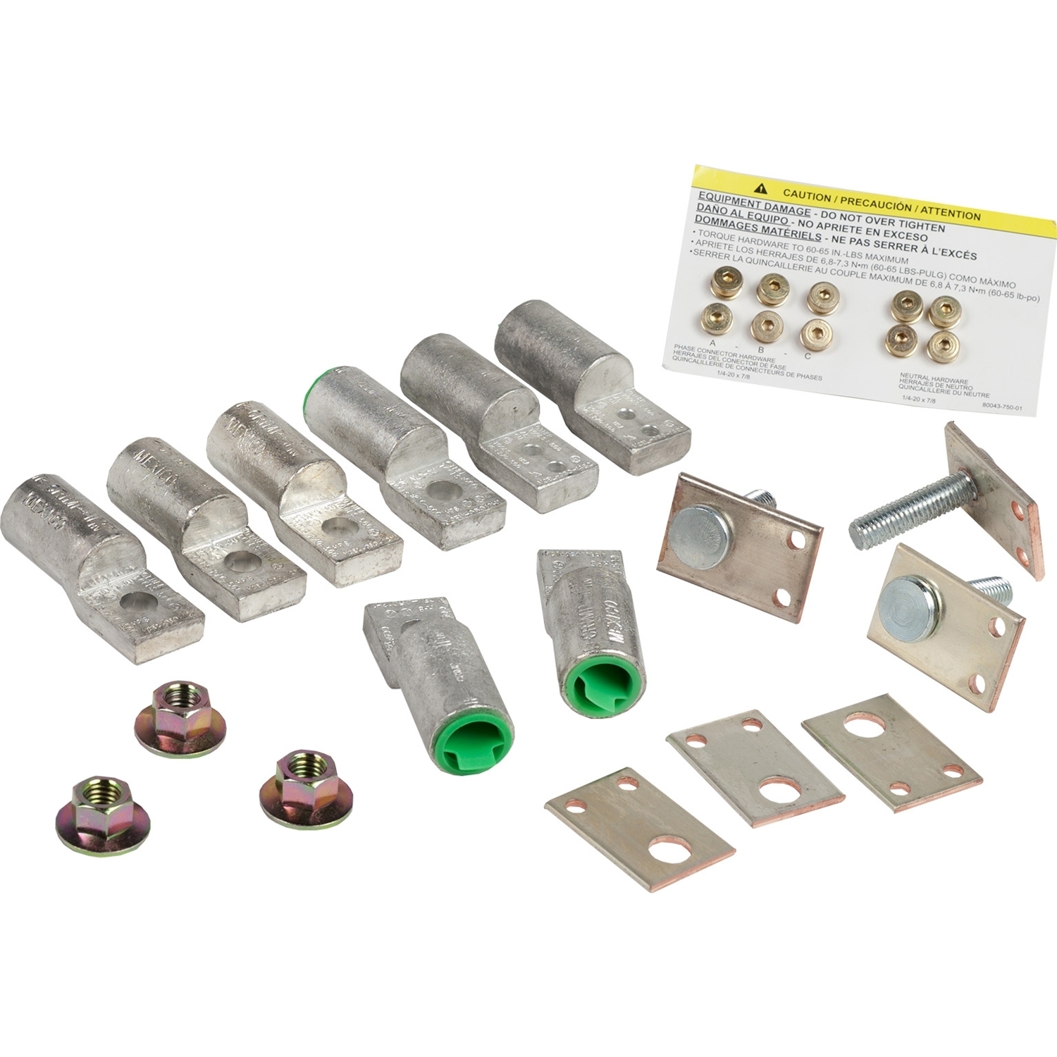 Panelboard accessory, NQ, lug kit, compression, 400A, 2/0 AWG to 500kcmil, Al