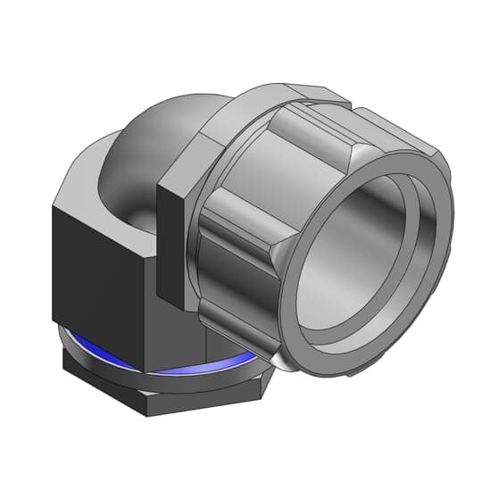 1/2 Inch 90 Degree Malleable Iron Chase Liquidtight Insulated Connector With Electro-Zinc Plating