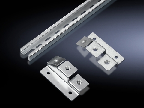 Cable clamp rails, C-section, for mounting plates, for TS, SE, CM, TP