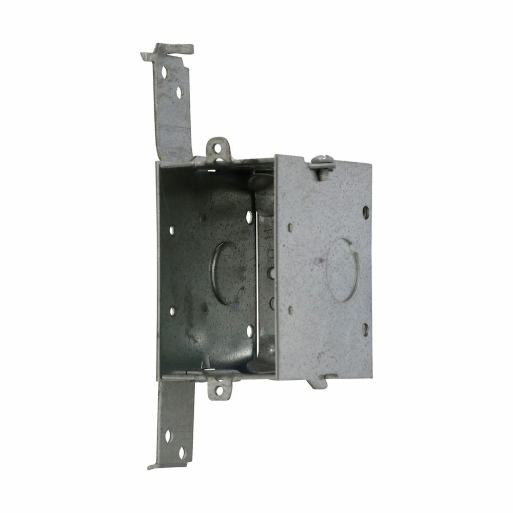 Eaton Crouse-Hinds series Switch Box, (1) 1/2", D, set 5/8", 2, NM clamps, 2-1/2", (1) 1/2", Steel, (1) 1/2", Gangable, 12.5 cubic inch capacity