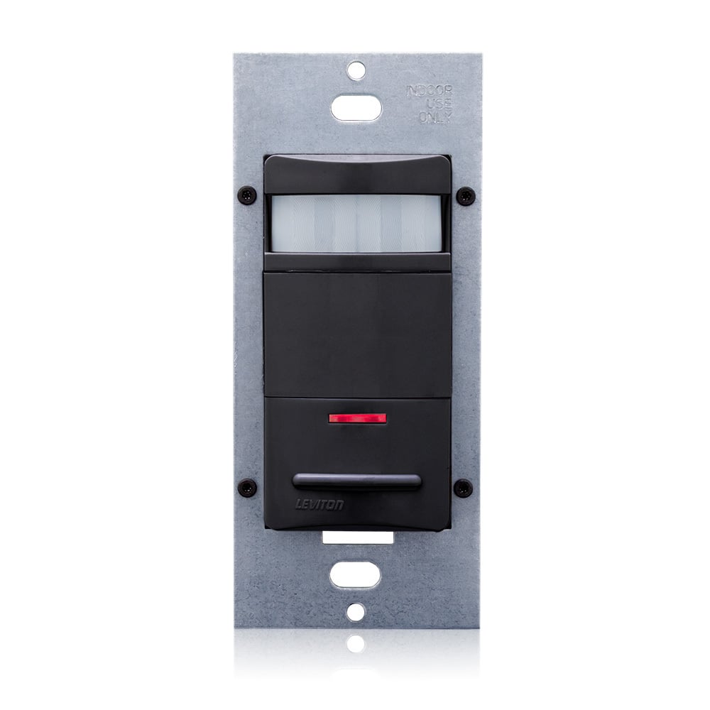 Passive Infrared, Switch Type: Single-Pole, Mounting: Wall Switch, Device Type: Occupancy Sensor, Coverage (Sq.Ft.): 2100 Sq. Ft., Voltage: 120/277 Volt AC 60Hz, Pattern: 180, Color: Black
