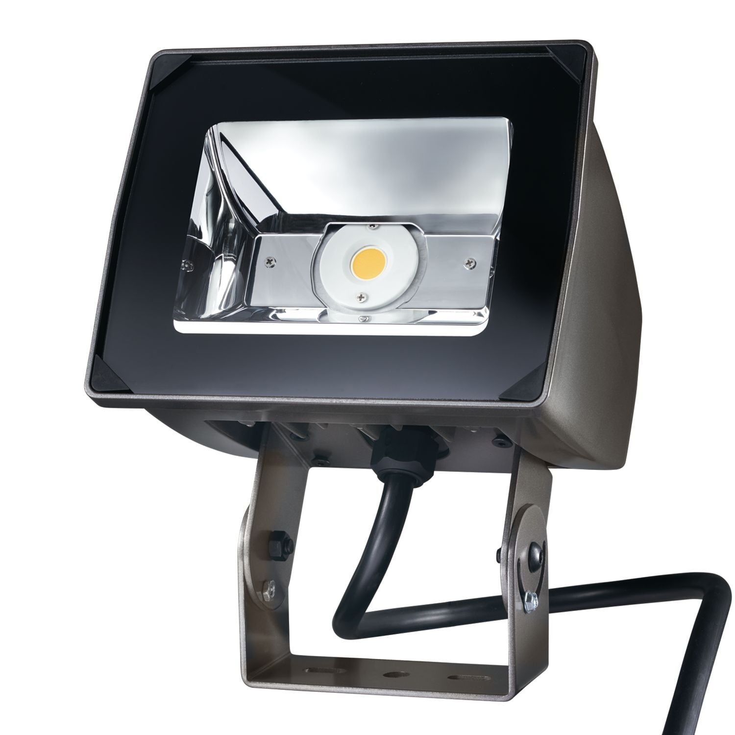 Night Falcon Small, 52W, 4000K, 120-277V, 6x6, Trunnion, Carbon Bronze