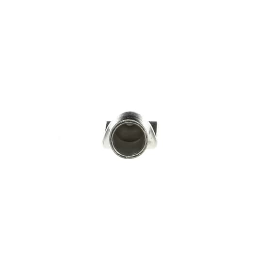 Copper Two-Hole Lug, Standard Barrel, Peep Hole, Max 35kV, Wire Size 2/0 AWG, 3/8 Inch Bolt Size, 1 Inch Hole Spacing, Tin Plated, Die Color Code Black, Die Code 45