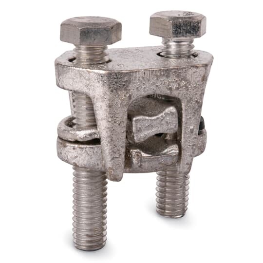 Aluminum Type 2BPW - Two-Bolt Connector with Spacer for Wire Range Main: 1/0-6 - 1/0-2 Tap:  1/0 Str-2 Sol. - 1/0 Str.-2 Str., Bolt Size 1/2