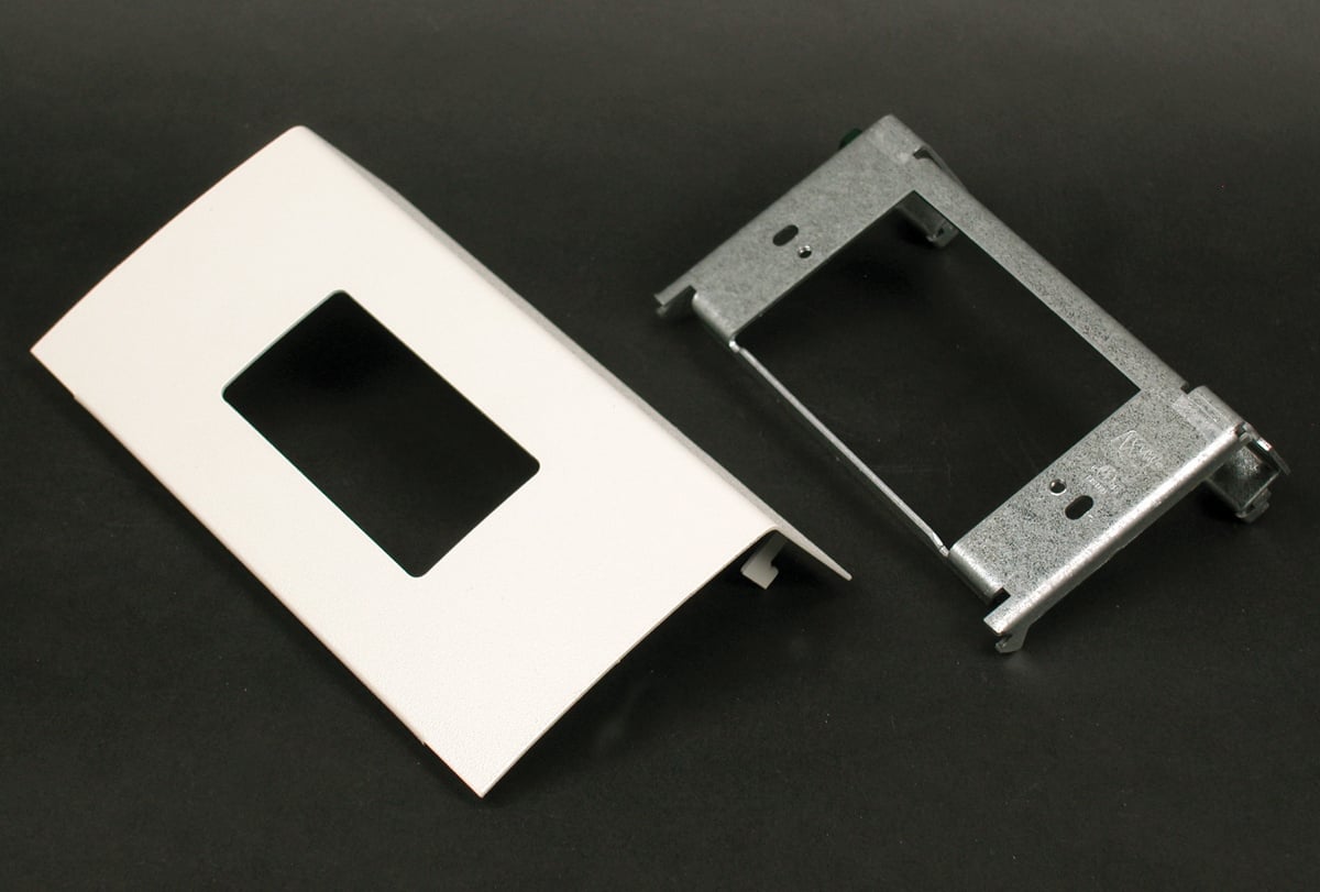 Decorator Device Plate, 1-Channel, 6 in L, For Use With: DS4000 Series Raceway System, Steel, Ivory