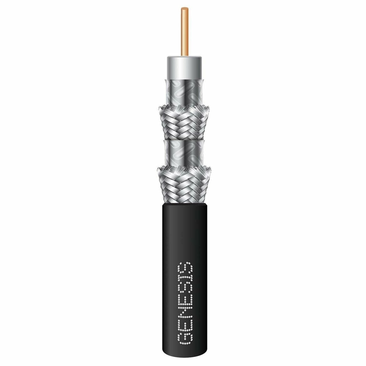 RG6 CCS QUAD-SHIELD CABLE - 1000 FT PULL BOX - BLACK