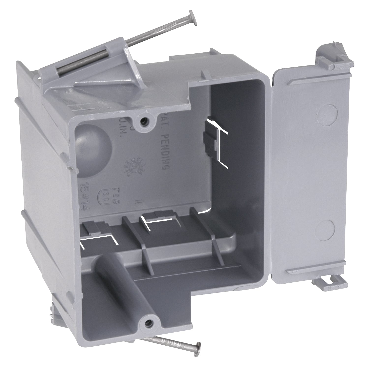 1-GANG DRYER BOX WITH NAILS OD 3-3/