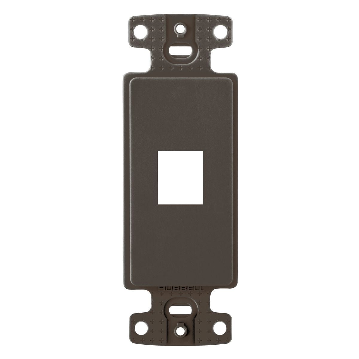 Plate, Decorator Keystone Frame, 1-Port, Brown