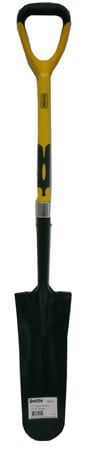 Shovel, 14 in. blade width, 27 in. handle length, Sharpshooter shovel type, Fiberglass handle