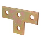 Connector T-Plate, Length 4-1/2 Inches, Width 4 Inches, Steel with 9/16 Inch Holes on 1-1/2 Inch Centers