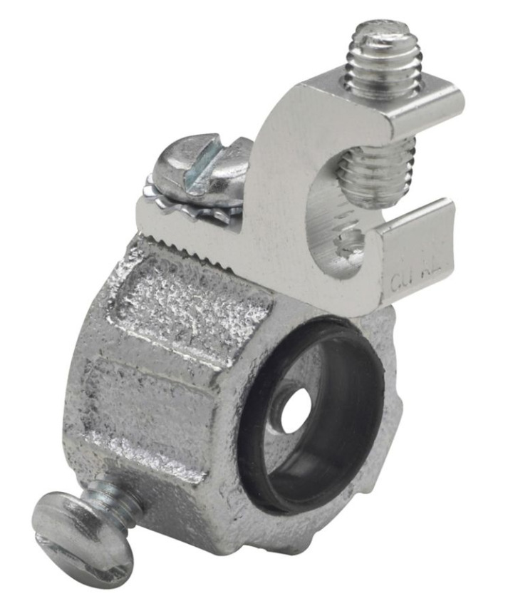 HGLS5 Insulated Grounding Bushing, 1-1/2 in Trade, 4 AWG Wire Min, 14 AWG Wire Max, Malleable Iron