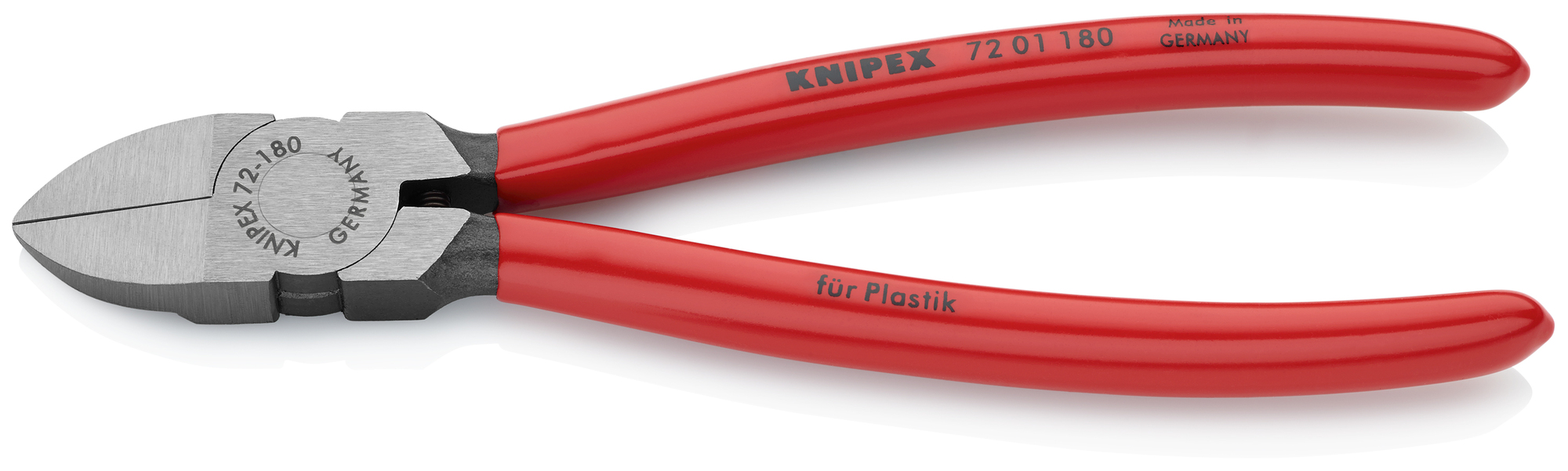 Diagonal Pliers for Flush Cutting Plastics, 7 1/4 in., Plastic Coating