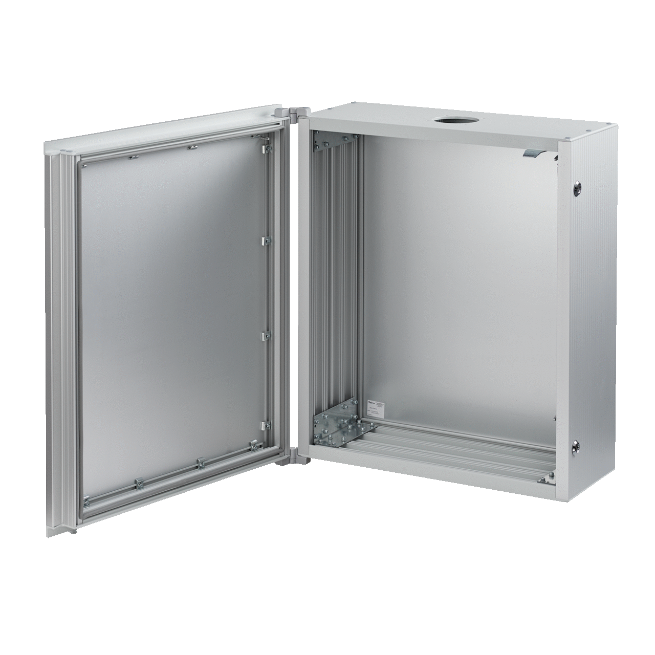 Syspend Aluminum HMI Enclosure Type 12, 325x375x166, Lt Gray, Aluminum
