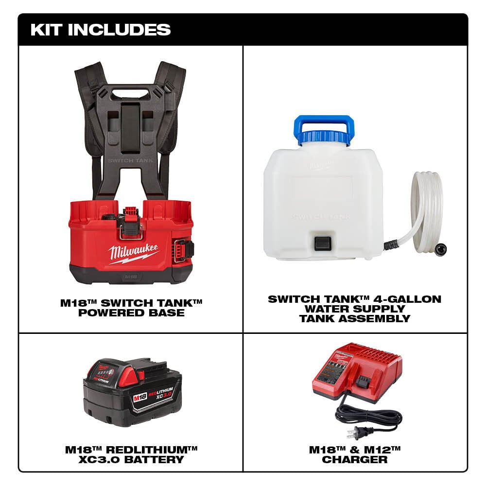 M18 SWITCH TANK 4 Gallon Backpack Water Supply Kit