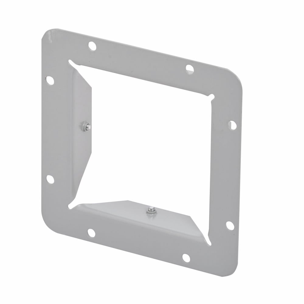 Eaton B-Line series wireway end flange, Wireway end flange, NEMA 1, Steel, ANSI 61 gray painted, 4" X 4"