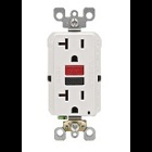 20 Amp, 125 Volt, SmartLock Pro Slim GFCI Receptacle, with Black Test and Red Reset Button, White