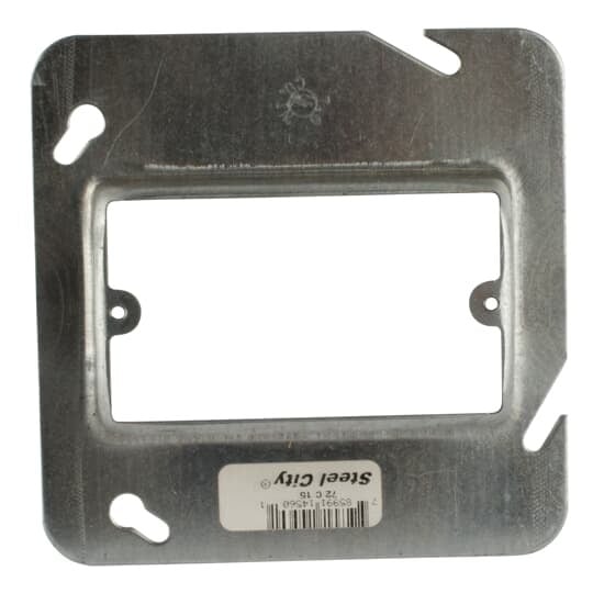 Single Gang Device Cover, 7 Cubic Inches, 4-11/16 Inch x 1 Inch Raised, Pre-Galvanized Steel