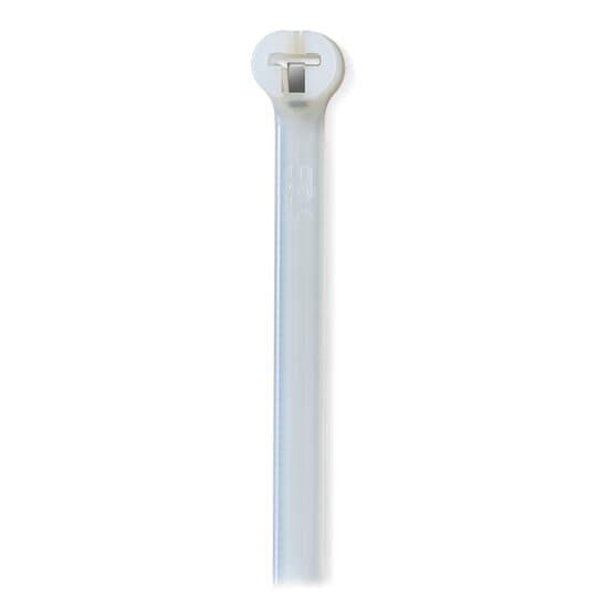 Cable Tie, Natural Polyamide (Nylon 6.6) for Temperatures up to 85 Degrees Celsius (185 F) for Indoor Applications, UL/EN/CSA62275 Type 2/21 Rated for AH-2 Plenum, Length of 92mm (3.6 Inches), Width of 2.3mm (0.09 Inches), Thickness of 1mm (0.04 Inch), Tensile Strength Rating of 80 Newtons (18 Pounds)