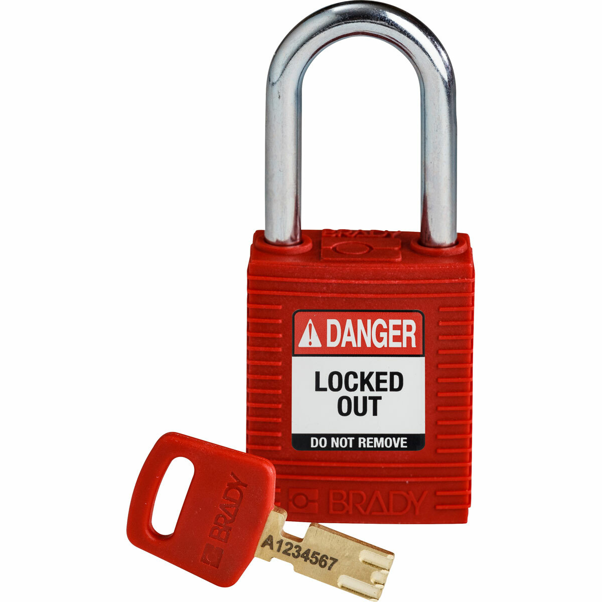 Nylon Padlock Red 38mm Steel Shkl, KD