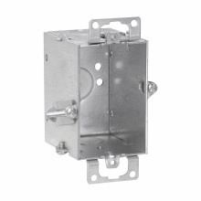Eaton Crouse-Hinds series Switch Box, (1) 1/2", Hold-Tite, Conduit (no clamps), 2-1/2", (1) 1/2", Steel, Ears, Gangable, 12.5 cubic inch capacity