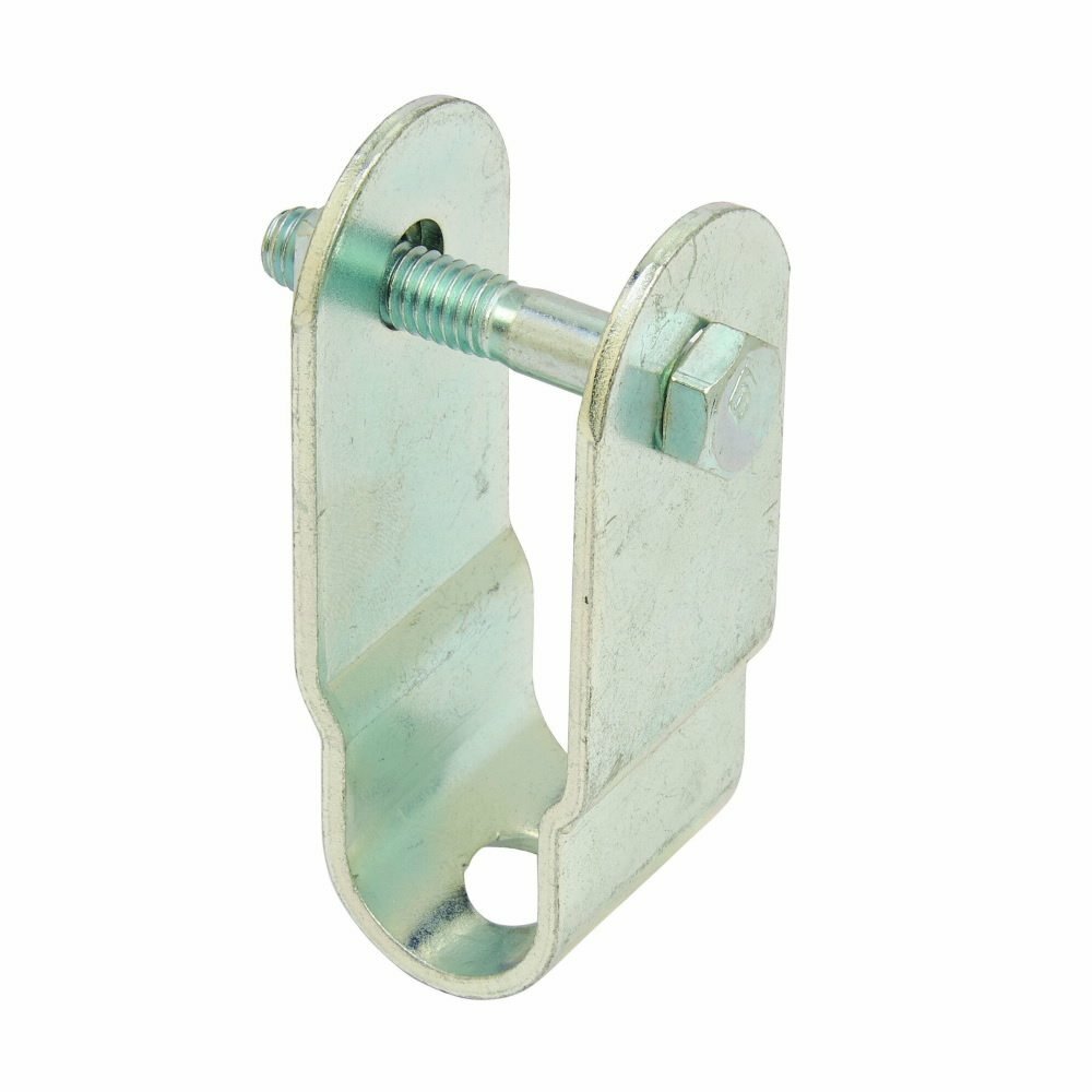 Eaton B-Line series beam clamps, 500 lb, Steel, Used with (B752) swivel body and HHCS included, Beam clamp swivel, 5/16"-18 thread/rod size, 12, Electro-plated zinc