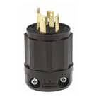 30 Amp, 480 Volt 3-Phase, NEMA L16-30P, 3P, 4W, Locking Plug, Industrial Grade, Grounding, All Black - Black