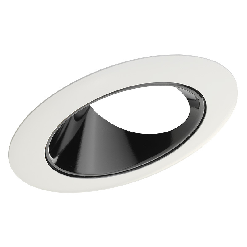 Juno 4-in 48L Series Slope Trim, Gloss White with White Trim Ring