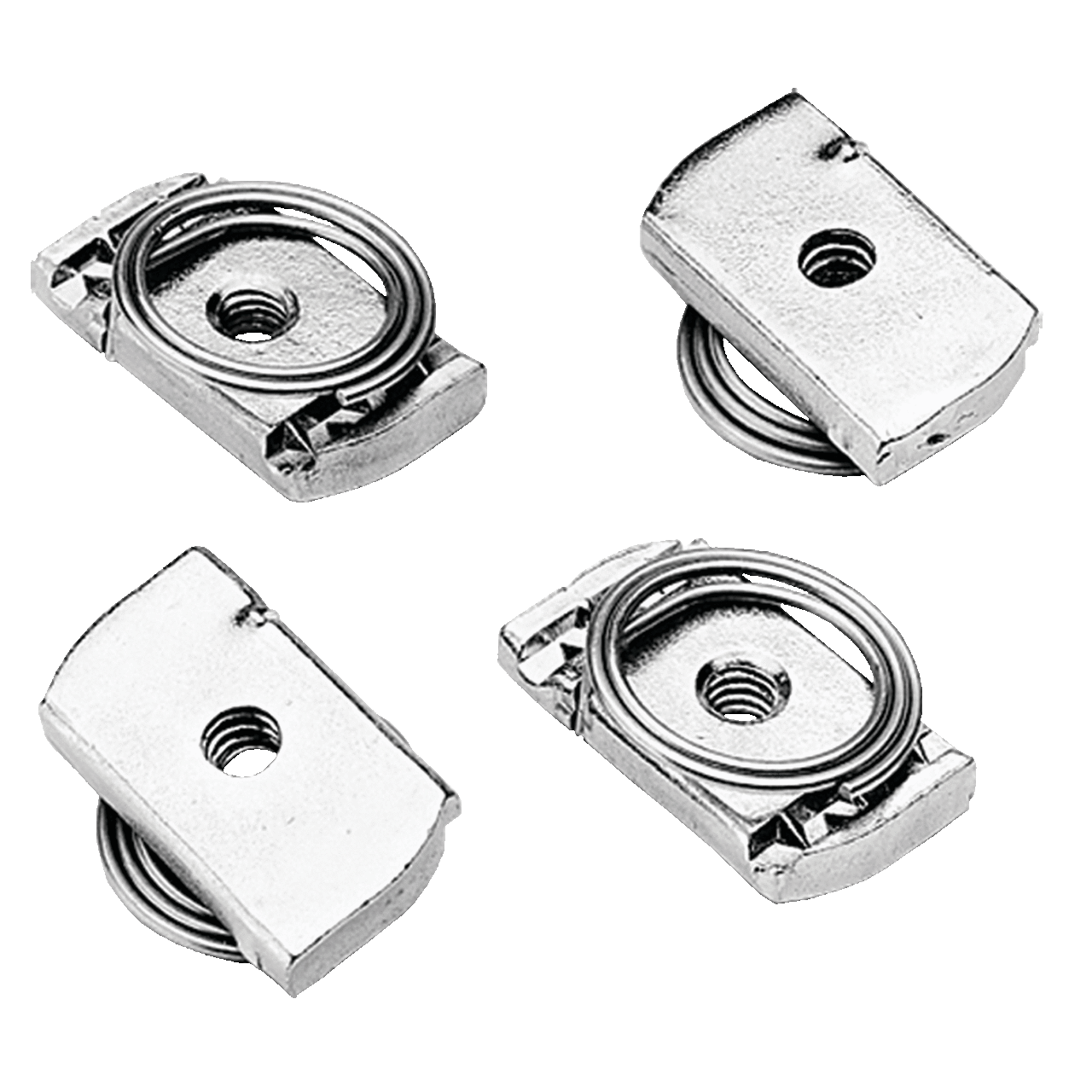 Top-Grip Clamping Nut Package, 1/4-20 Quantity 20, Plated, Mild Steel
