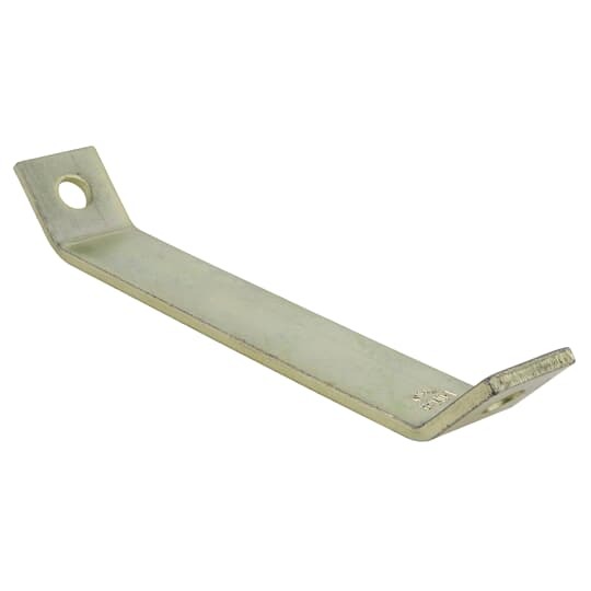 Corner Brace, Overall Length 7-1/2 Inches, Length from Mounting Hole to Wall 6-3/4 Inches, Diagonal Length 8-1/8 Inches, Width 1-1/2 Inches, Steel with 9/16 Inch Holes