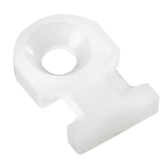Miniature Mounting Base, Natural Nylon 6.6 for Temperatures up to 85 Degrees Celsius (185 F), Length of 10.3mm (0.406 Inches), Width of 7.92mm (0.312 Inches), Height of 2.4mm (0.094 Inches), #5 Screw Mounting Method