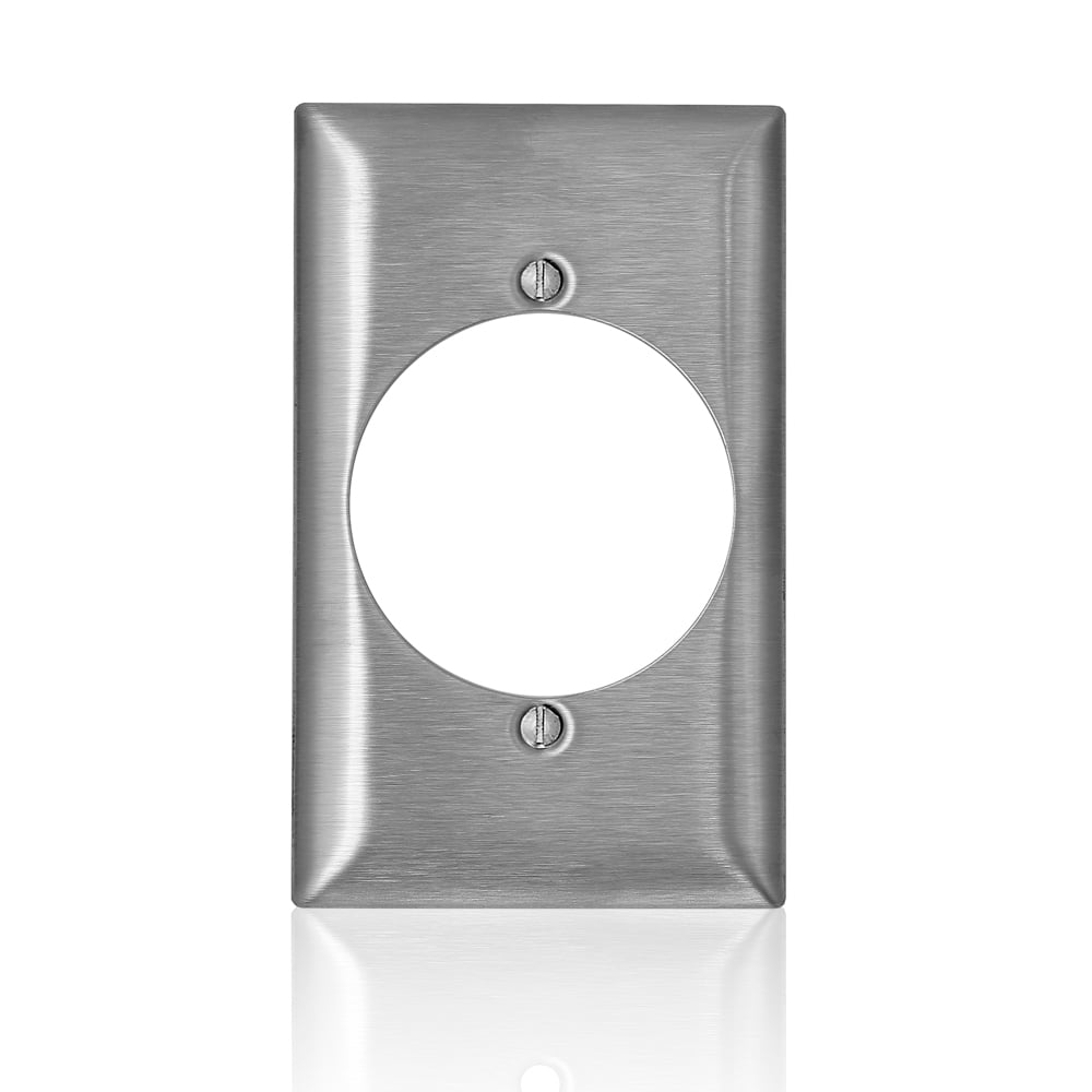 1-Gang C-Series Single 2.15" Diameter Opening Wallplate, Standard Size, 302/304 Stainless Steel