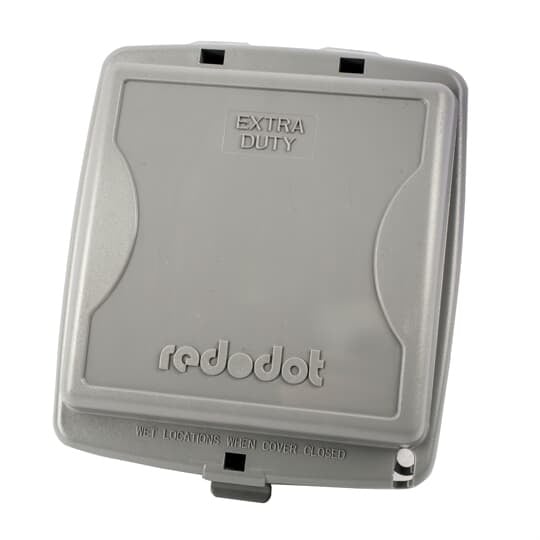 Two Gang Universal While-In-Use Extra Duty Weatherproof Cover, Depth 2-7/8 Inches, Gray, Non-Metallic