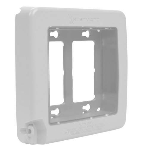 Low profile, extra-duty, plastic in-use weatherproof cover, double-gang, 16 configurations, white