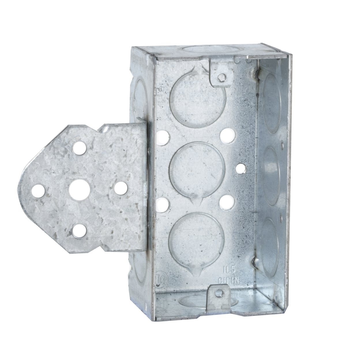 4 In. x 2 In. Handy Bx. 1-1/2 In. Dp. Welded w/Conduit KO's, B Brkt,1/4In. Setback