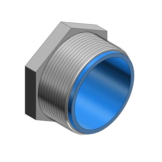1-1/4 Inch Chase Nipple, Malleable Iron, Nylon Insulated for Use with Rigid/IMC Conduit