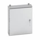Eaton B-Line series wall mounted panel enclosure, 48" height, 16" length, 36" width, NEMA 4X, Hinged cover, 4XS3PT enclosure, Wall mount, Medium single door, External mounting feet, 304 stainless steel, Seamless poured in-place gasket