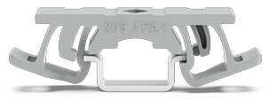 Mounting foot; for DIN-15 rail; can be snapped on terminal blocks with snap-in mounting foot; 6.5 mm wide; gray