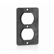 Coverplate, Standard, Single-Gang, Thermoplastic, Duplex Receptacle, Black