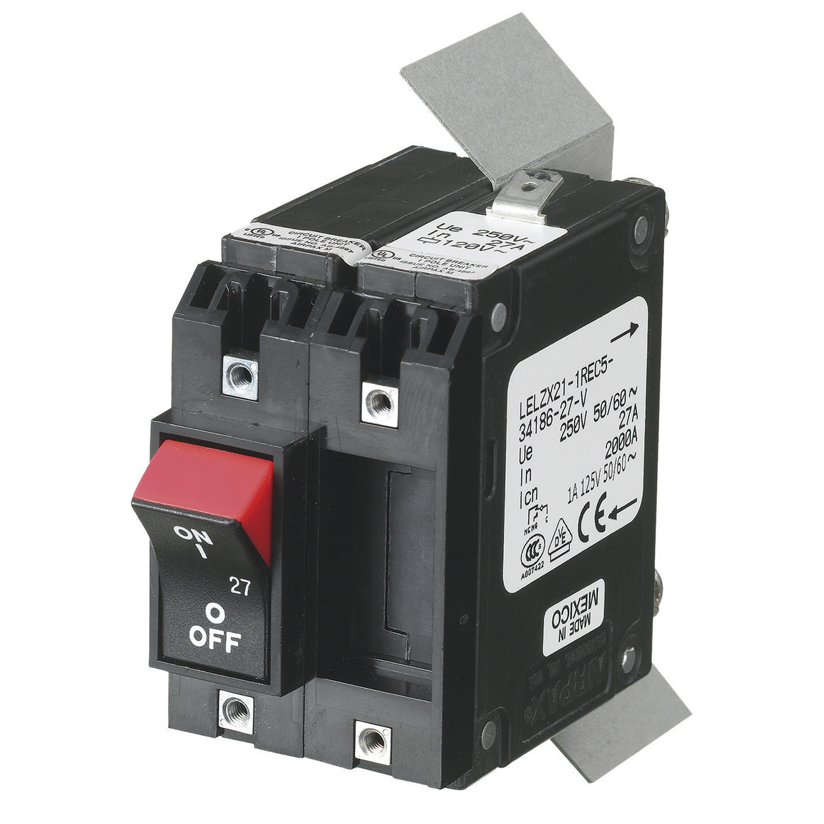 Power Protection Product, GFCI Circuit Breakers, Industrial, Three Pole, 50A, 120/240V AC, GFCI Circuit Breaker Sensing Modules, 4-6 mA TripLevel, Black.
