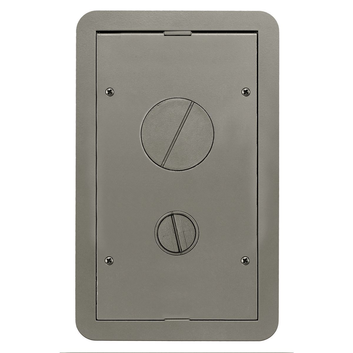Concrete Floors, Recessed, CFB2G & CFB4G Rectangular Furniture Feed Series, Surface Cover Assembly, Satin Nickel Powder Paint Finish