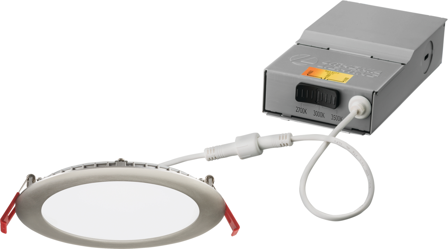 6'' wafer-thin LED downlight, LED, Switchable White, 90 CRI, Brushed nickel, SKU - 264T3N