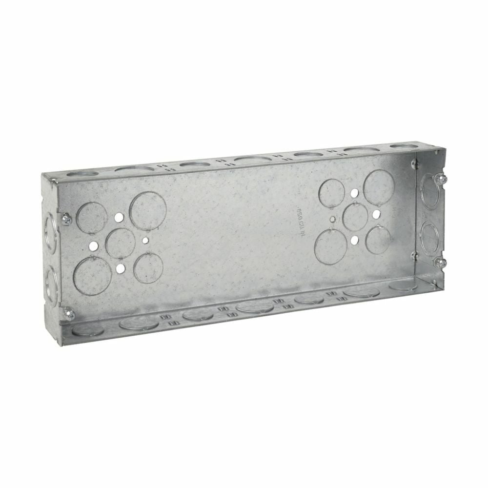Eaton Crouse-Hinds series Gang Box, (6) 1/2", (4) 3/4", 1-5/8", (1) 1/2", (1) 3/4", Steel, Five-gang, (4) 1/2", (3) 3/4", 85.0 cubic inch capacity